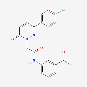 molecular formula C20H16ClN3O3 B4510623 N-(3-acetylphenyl)-2-(3-(4-chlorophenyl)-6-oxopyridazin-1(6H)-yl)acetamide 