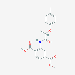 molecular formula C20H21NO6 B451066 dimethyl 2-{[2-(4-methylphenoxy)propanoyl]amino}terephthalate 