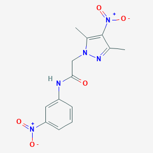 molecular formula C13H13N5O5 B451069 2-(3,5-dimethyl-4-nitro-1H-pyrazol-1-yl)-N-(3-nitrophenyl)acetamide 