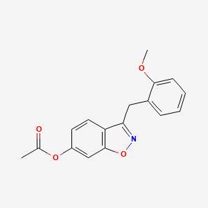 molecular formula C17H15NO4 B4510726 3-(2-Methoxybenzyl)-1,2-benzoxazol-6-yl acetate 