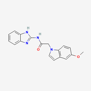 molecular formula C18H16N4O2 B4510754 N-(1H-1,3-benzimidazol-2-yl)-2-(5-methoxy-1H-indol-1-yl)acetamide 