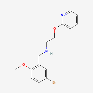 molecular formula C15H17BrN2O2 B4510796 N-(5-bromo-2-methoxybenzyl)-2-(pyridin-2-yloxy)ethanamine 