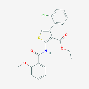 molecular formula C21H18ClNO4S B451084 Ethyl 4-(2-chlorophenyl)-2-[(2-methoxybenzoyl)amino]thiophene-3-carboxylate 