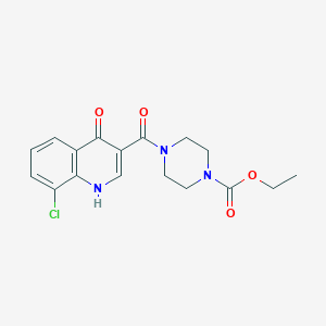 molecular formula C17H18ClN3O4 B4510883 Ethyl 4-[(8-chloro-4-hydroxyquinolin-3-yl)carbonyl]piperazine-1-carboxylate 