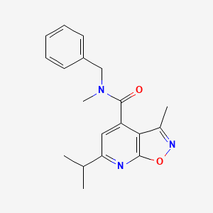molecular formula C19H21N3O2 B4510959 N-BENZYL-N,3-DIMETHYL-6-(PROPAN-2-YL)-[1,2]OXAZOLO[5,4-B]PYRIDINE-4-CARBOXAMIDE 