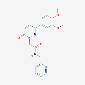 molecular formula C20H20N4O4 B4511047 2-(3-(3,4-dimethoxyphenyl)-6-oxopyridazin-1(6H)-yl)-N-(pyridin-2-ylmethyl)acetamide 