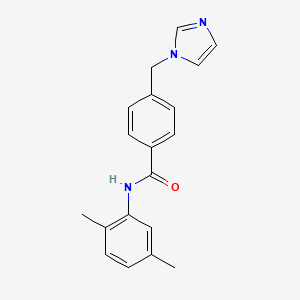 molecular formula C19H19N3O B4511064 N-(2,5-dimethylphenyl)-4-(imidazol-1-ylmethyl)benzamide 