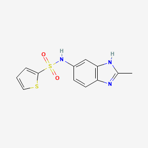 molecular formula C12H11N3O2S2 B4511093 N-(2-methyl-1H-benzimidazol-5-yl)thiophene-2-sulfonamide 