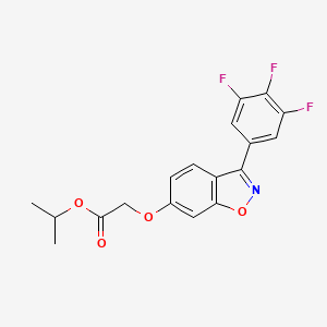 molecular formula C18H14F3NO4 B4511108 Isopropyl 2-{[3-(3,4,5-trifluorophenyl)-1,2-benzisoxazol-6-yl]oxy}acetate 