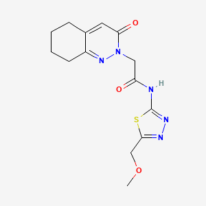 molecular formula C14H17N5O3S B4511118 N-(5-(methoxymethyl)-1,3,4-thiadiazol-2-yl)-2-(3-oxo-5,6,7,8-tetrahydrocinnolin-2(3H)-yl)acetamide 
