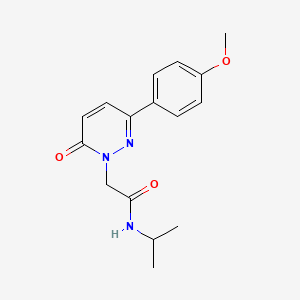 molecular formula C16H19N3O3 B4511145 N~1~-isopropyl-2-[3-(4-methoxyphenyl)-6-oxo-1(6H)-pyridazinyl]acetamide 