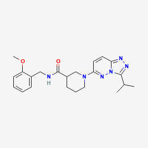molecular formula C22H28N6O2 B4511152 N-(2-methoxybenzyl)-1-[3-(propan-2-yl)[1,2,4]triazolo[4,3-b]pyridazin-6-yl]piperidine-3-carboxamide 