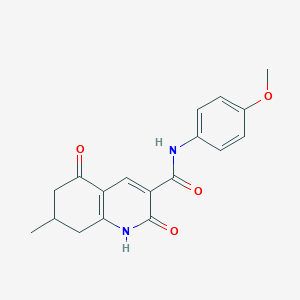 molecular formula C18H18N2O4 B4511238 N-(4-methoxyphenyl)-7-methyl-2,5-dioxo-1,2,5,6,7,8-hexahydroquinoline-3-carboxamide 