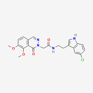 molecular formula C22H21ClN4O4 B4511274 N-[2-(5-chloro-1H-indol-3-yl)ethyl]-2-(7,8-dimethoxy-1-oxophthalazin-2(1H)-yl)acetamide 