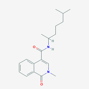 molecular formula C19H26N2O2 B4511280 2-methyl-N-(6-methylheptan-2-yl)-1-oxo-1,2-dihydroisoquinoline-4-carboxamide 