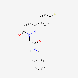 molecular formula C20H18FN3O2S B4511482 N-(2-fluorobenzyl)-2-{3-[4-(methylsulfanyl)phenyl]-6-oxopyridazin-1(6H)-yl}acetamide 