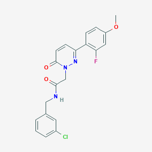 molecular formula C20H17ClFN3O3 B4511549 N-(3-chlorobenzyl)-2-[3-(2-fluoro-4-methoxyphenyl)-6-oxopyridazin-1(6H)-yl]acetamide 