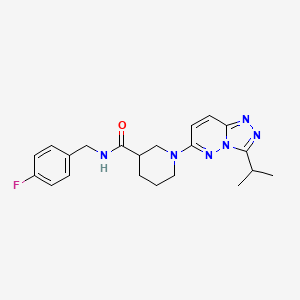 molecular formula C21H25FN6O B4511593 N-(4-fluorobenzyl)-1-[3-(propan-2-yl)[1,2,4]triazolo[4,3-b]pyridazin-6-yl]piperidine-3-carboxamide 