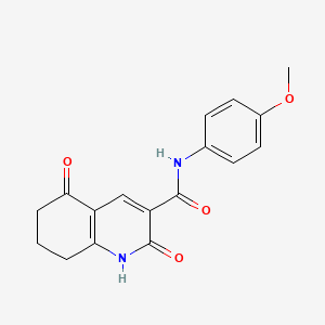 molecular formula C17H16N2O4 B4511641 N-(4-methoxyphenyl)-2,5-dioxo-1,2,5,6,7,8-hexahydroquinoline-3-carboxamide 