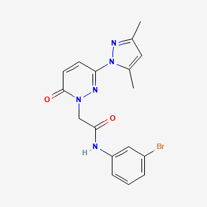 molecular formula C17H16BrN5O2 B4511654 N-(3-bromophenyl)-2-(3-(3,5-dimethyl-1H-pyrazol-1-yl)-6-oxopyridazin-1(6H)-yl)acetamide 