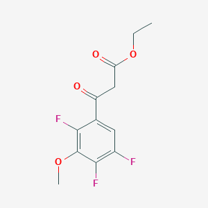 molecular formula C12H11F3O4 B045117 Ethyl 3-oxo-3-(2,4,5-trifluoro-3-methoxyphenyl)propanoate CAS No. 112811-68-4
