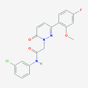 molecular formula C19H15ClFN3O3 B4511741 N-(3-chlorophenyl)-2-[3-(4-fluoro-2-methoxyphenyl)-6-oxopyridazin-1(6H)-yl]acetamide 