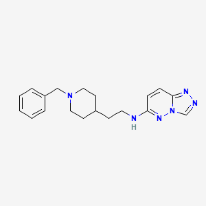 molecular formula C19H24N6 B4511750 N-[2-(1-benzylpiperidin-4-yl)ethyl][1,2,4]triazolo[4,3-b]pyridazin-6-amine 