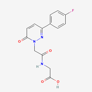 molecular formula C14H12FN3O4 B4511789 N-{[3-(4-fluorophenyl)-6-oxopyridazin-1(6H)-yl]acetyl}glycine 