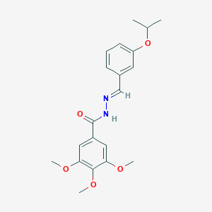 molecular formula C20H24N2O5 B451183 N'-(3-isopropoxybenzylidene)-3,4,5-trimethoxybenzohydrazide 