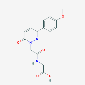molecular formula C15H15N3O5 B4511843 N-{[3-(4-methoxyphenyl)-6-oxopyridazin-1(6H)-yl]acetyl}glycine 