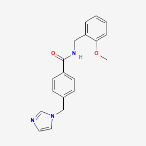 molecular formula C19H19N3O2 B4511927 4-(imidazol-1-ylmethyl)-N-[(2-methoxyphenyl)methyl]benzamide 