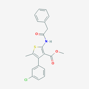 molecular formula C21H18ClNO3S B451194 Methyl 4-(3-chlorophenyl)-5-methyl-2-[(phenylacetyl)amino]thiophene-3-carboxylate 