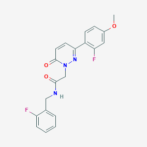 molecular formula C20H17F2N3O3 B4511949 N-(2-fluorobenzyl)-2-[3-(2-fluoro-4-methoxyphenyl)-6-oxopyridazin-1(6H)-yl]acetamide 