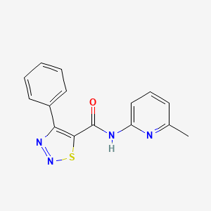 molecular formula C15H12N4OS B4512065 N-(6-methylpyridin-2-yl)-4-phenyl-1,2,3-thiadiazole-5-carboxamide 