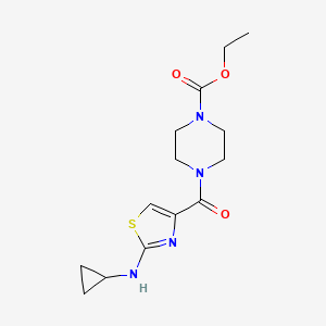 molecular formula C14H20N4O3S B4512069 Ethyl 4-{[2-(cyclopropylamino)-1,3-thiazol-4-yl]carbonyl}piperazine-1-carboxylate 