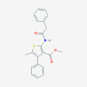 molecular formula C21H19NO3S B451210 Methyl 5-methyl-4-phenyl-2-[(phenylacetyl)amino]thiophene-3-carboxylate 