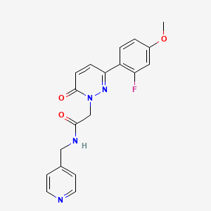 molecular formula C19H17FN4O3 B4512109 2-(3-(2-fluoro-4-methoxyphenyl)-6-oxopyridazin-1(6H)-yl)-N-(pyridin-4-ylmethyl)acetamide 
