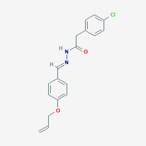 molecular formula C18H17ClN2O2 B451215 N'-[4-(allyloxy)benzylidene]-2-(4-chlorophenyl)acetohydrazide 