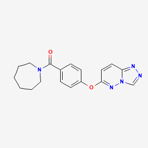 molecular formula C18H19N5O2 B4512171 Azepan-1-yl[4-([1,2,4]triazolo[4,3-b]pyridazin-6-yloxy)phenyl]methanone 