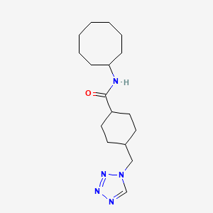 molecular formula C17H29N5O B4512179 N-CYCLOOCTYL-4-[(1H-1,2,3,4-TETRAZOL-1-YL)METHYL]CYCLOHEXANE-1-CARBOXAMIDE 