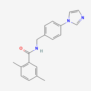molecular formula C19H19N3O B4512254 N-{[4-(1H-Imidazol-1-YL)phenyl]methyl}-2,5-dimethylbenzamide 