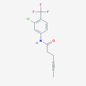 N-[3-chloro-4-(trifluoromethyl)phenyl]hex-4-ynamide