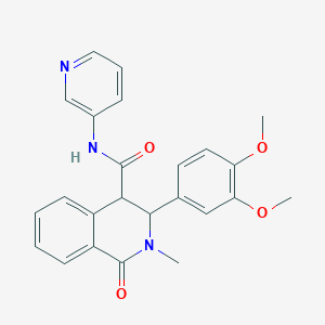 molecular formula C24H23N3O4 B4512343 3-(3,4-dimethoxyphenyl)-2-methyl-1-oxo-N-(pyridin-3-yl)-1,2,3,4-tetrahydroisoquinoline-4-carboxamide 