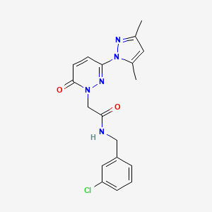 molecular formula C18H18ClN5O2 B4512348 N-(3-chlorobenzyl)-2-[3-(3,5-dimethyl-1H-pyrazol-1-yl)-6-oxopyridazin-1(6H)-yl]acetamide 