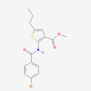 molecular formula C16H16BrNO3S B451235 Methyl 2-[(4-bromobenzoyl)amino]-5-propyl-3-thiophenecarboxylate 