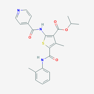 Isopropyl 2-(isonicotinoylamino)-4-methyl-5-(2-toluidinocarbonyl)thiophene-3-carboxylate