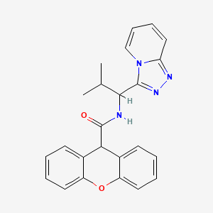 molecular formula C24H22N4O2 B4512391 N-[2-methyl-1-([1,2,4]triazolo[4,3-a]pyridin-3-yl)propyl]-9H-xanthene-9-carboxamide 