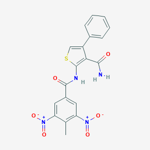 2-({3,5-Bisnitro-4-methylbenzoyl}amino)-4-phenyl-3-thiophenecarboxamide