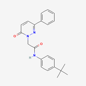 molecular formula C22H23N3O2 B4512471 N-(4-tert-butylphenyl)-2-(6-oxo-3-phenylpyridazin-1(6H)-yl)acetamide 
