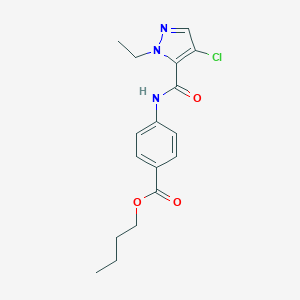 butyl 4-{[(4-chloro-1-ethyl-1H-pyrazol-5-yl)carbonyl]amino}benzoate